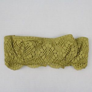 Victoria's Secret Green Lace Strapless Unlined Underwire Bralette Bra Sz XS NWT